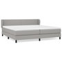 Voir la diapositive 2 : VIDAXL Sommier a lattes de lit avec matelas Gris clair 200x200cm Tissu