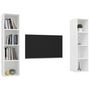 Voir la diapositive 3 : VIDAXL Meubles TV muraux 2 pcs Blanc Bois d'ingenierie