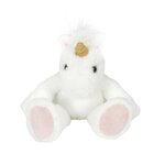 Paris Prix Peluche Enfant  Licorne  30cm Blanc & Rose