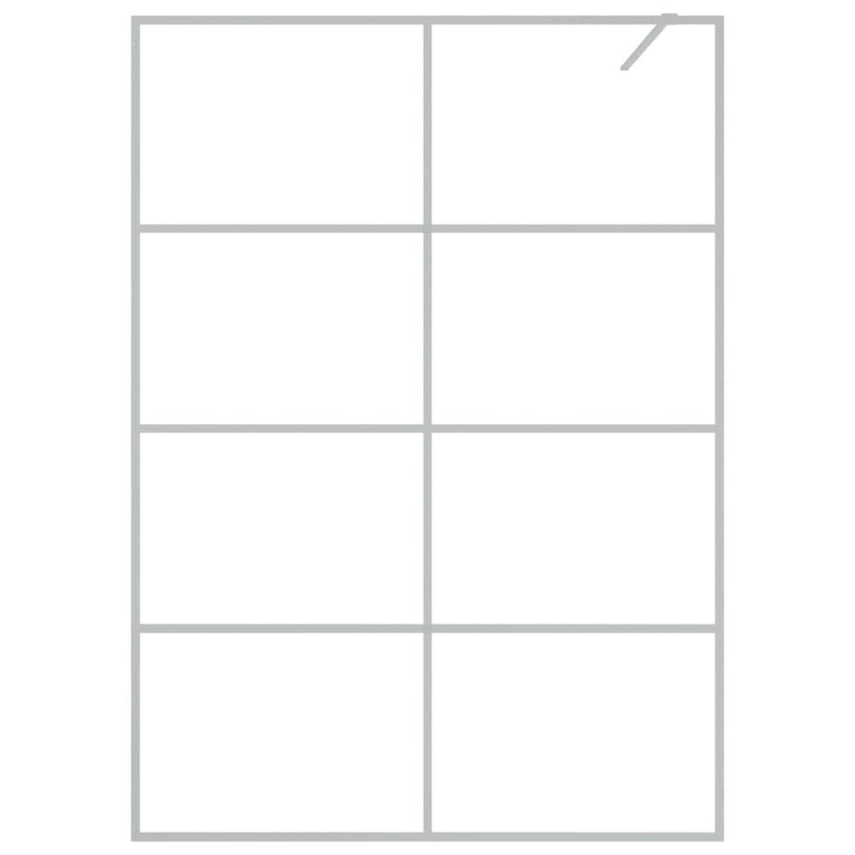 VIDAXL Paroi de douche Argente 140x195 cm Verre ESG transparent