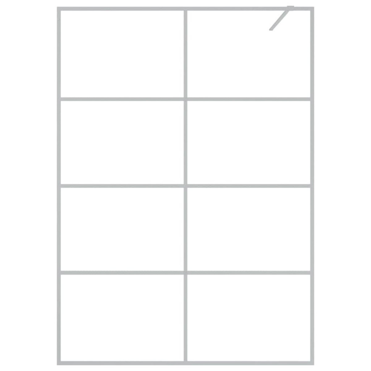 VIDAXL Paroi de douche Argente 140x195 cm Verre ESG transparent