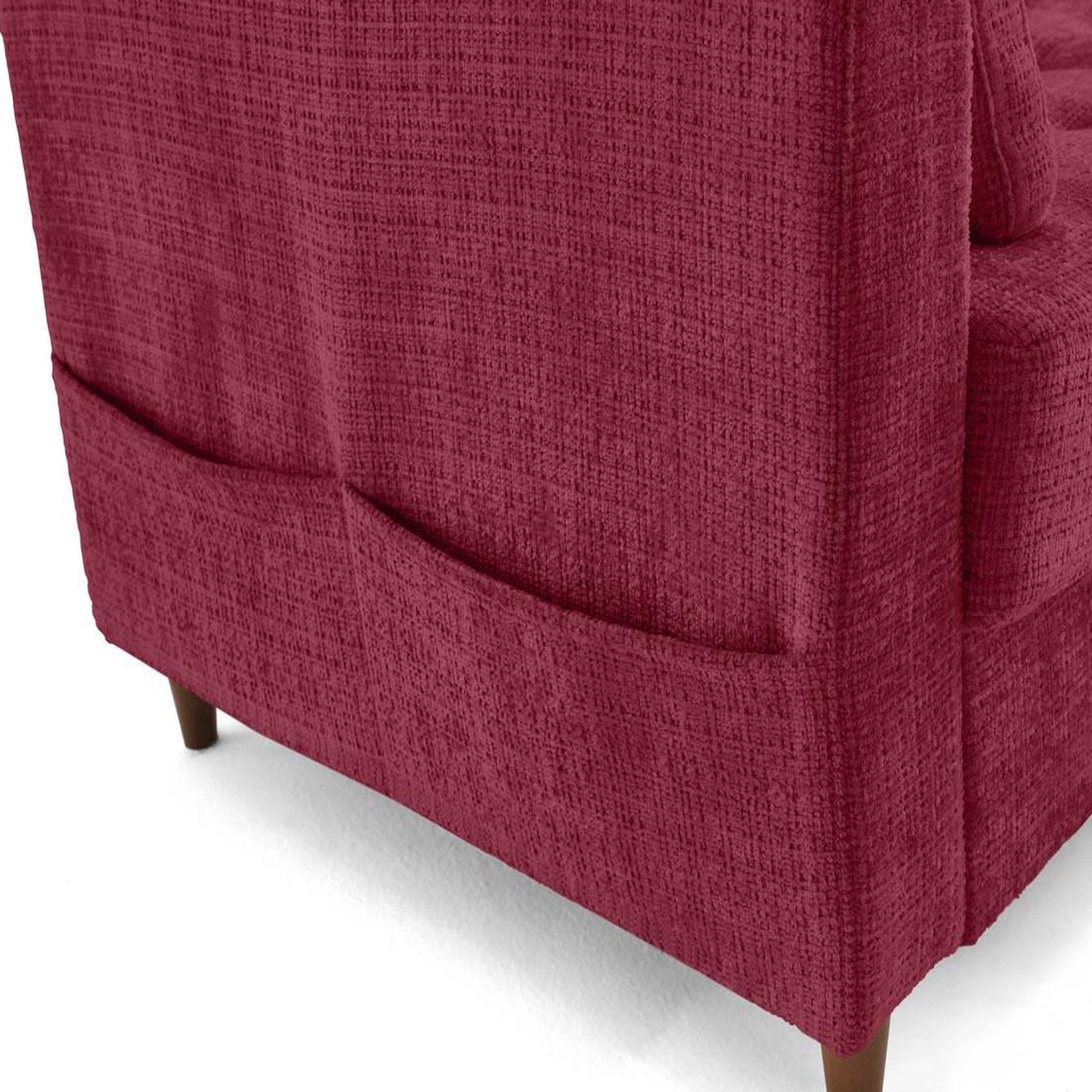 Voir la diapositive 5 : LISA DESIGN Anna - canapé d'angle droit 5 places convertible en velours texturé