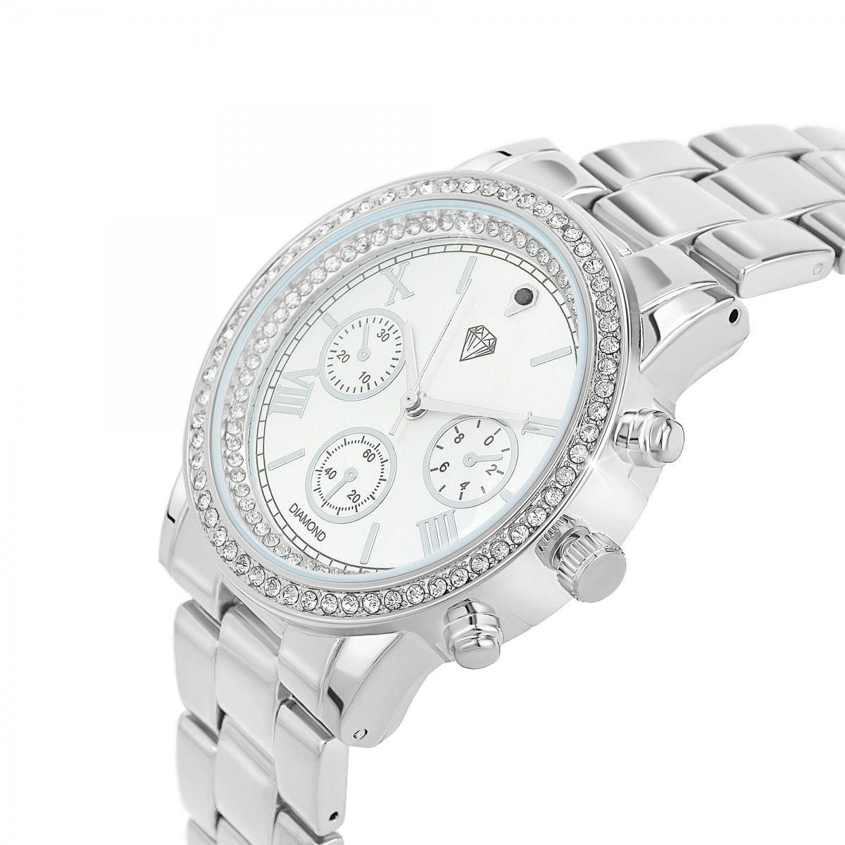 SC CRYSTAL Montre Mayane élégante SC Crystal ornée d'un véritable diamant