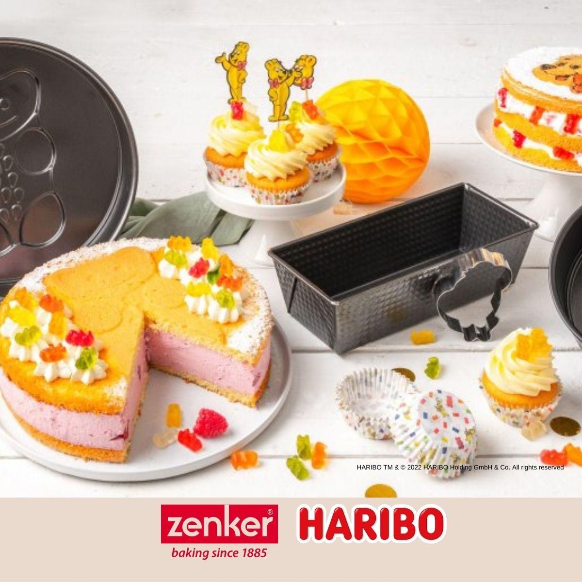 ZENKER Moule à cake 25 cm avec emporte-pièce Zenker Haribo