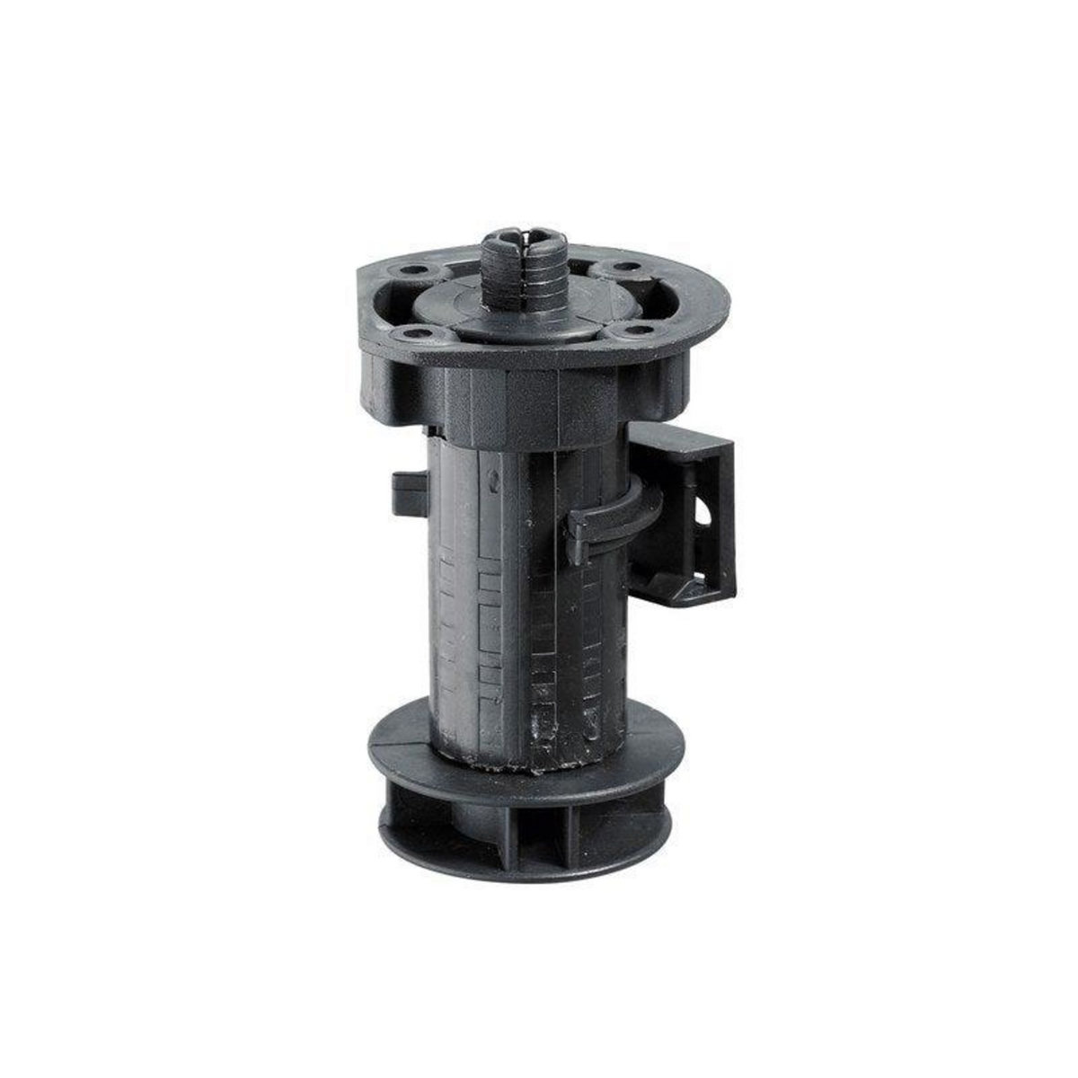 CENTRALE BRICO Lot de 4 pieds plastique noirs à visser, D.25mm, H.100 mm