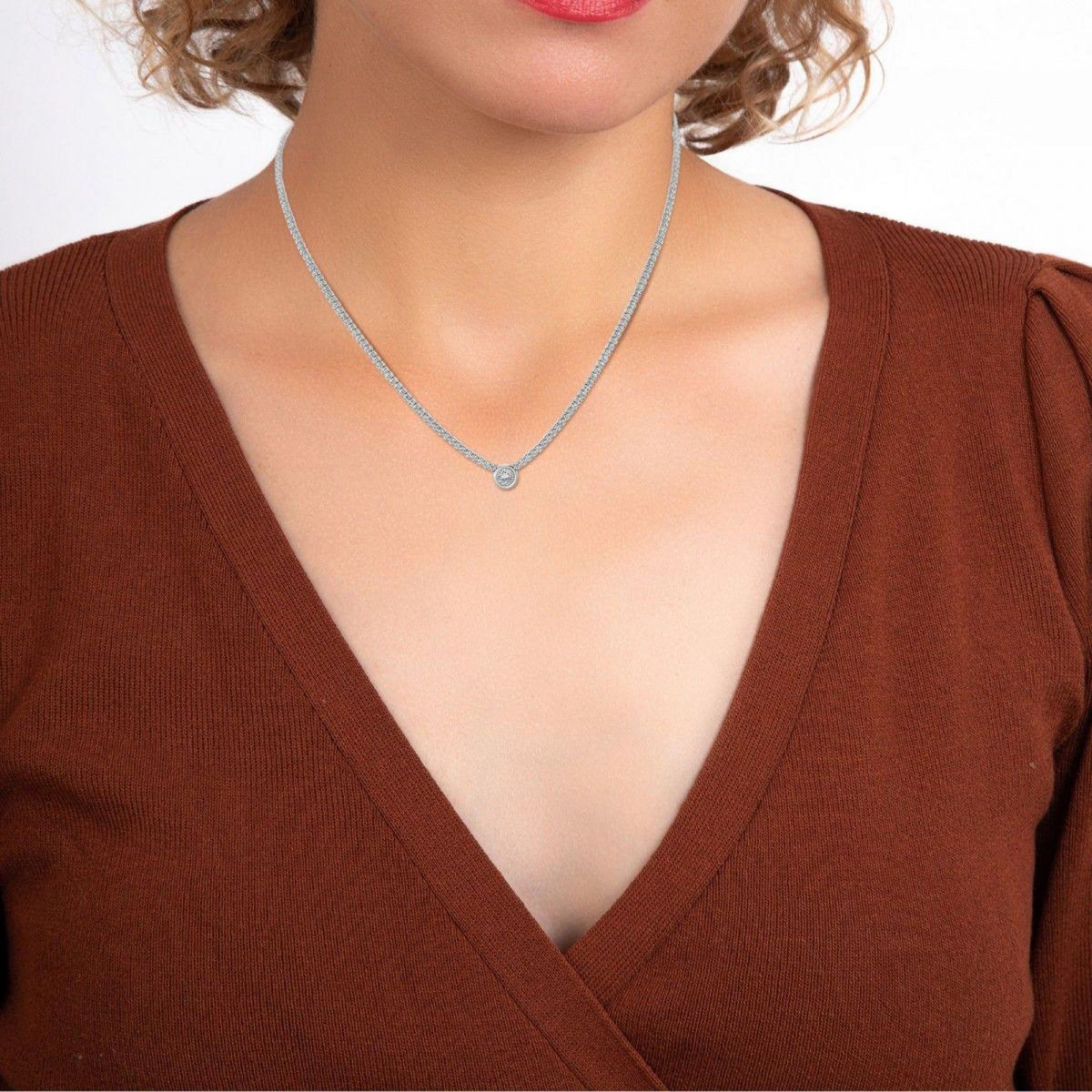 SC CRYSTAL Collier SC Crystal orné de Cristaux scintillants