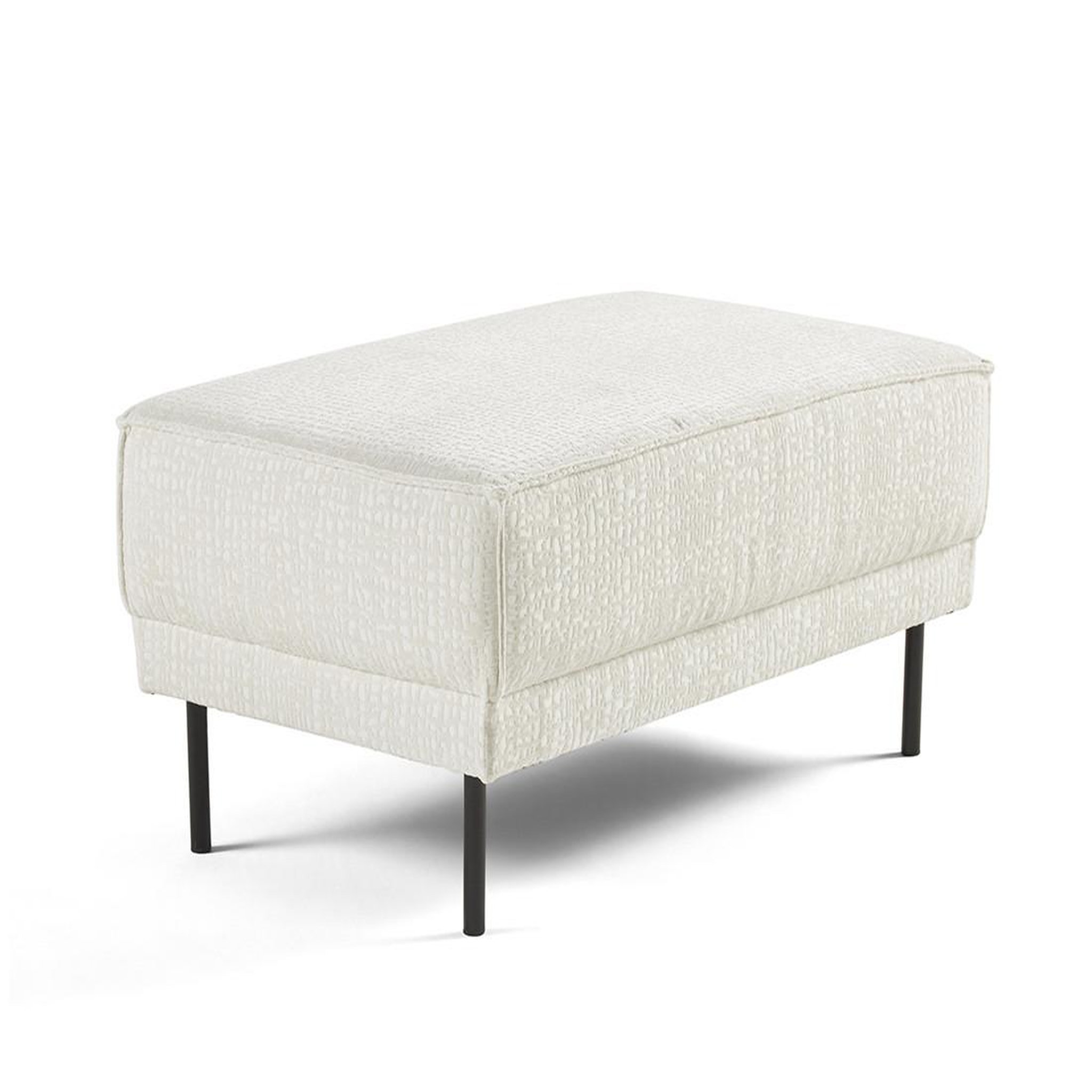 Voir la diapositive 3 : LISA DESIGN Charlie - pouf - pieds hauts - en tissu velours relief