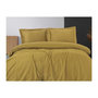 Voir la diapositive 4 : GENERIQUE Parure de lit - 129CTN63976 - 1 housse de couette 220 x 240 cm + 2 taies d'oreiller 60 x 60 cm - Satiné 100% coton - Moutarde