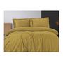 Voir la diapositive 4 : GENERIQUE Parure de lit - 129CTN63976 - 1 housse de couette 220 x 240 cm + 2 taies d'oreiller 60 x 60 cm - Satiné 100% coton - Moutarde