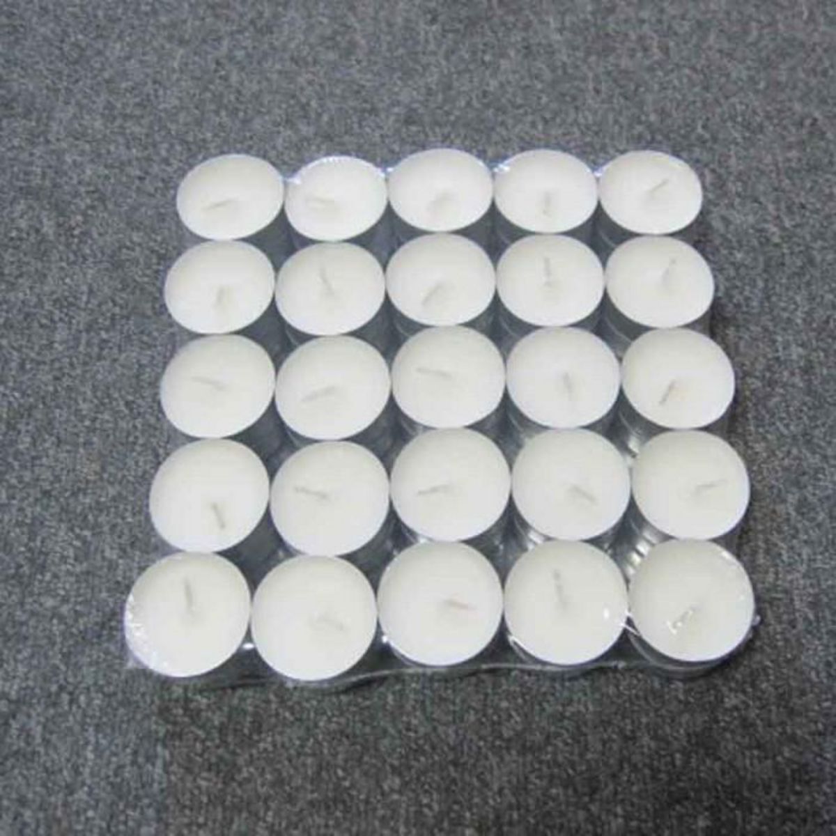 COMPTOIR DE LA BOUGIE Lot de 50 Bougies Chauffe-Plat  Many  3,7cm Blanc