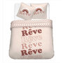 Voir la diapositive 2 : Parure housse de couette en polycoton imprimée RÊVE 