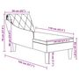 Voir la diapositive 6 : VIDAXL Fauteuil long avec coussin et accoudoir droit gris nuage tissu