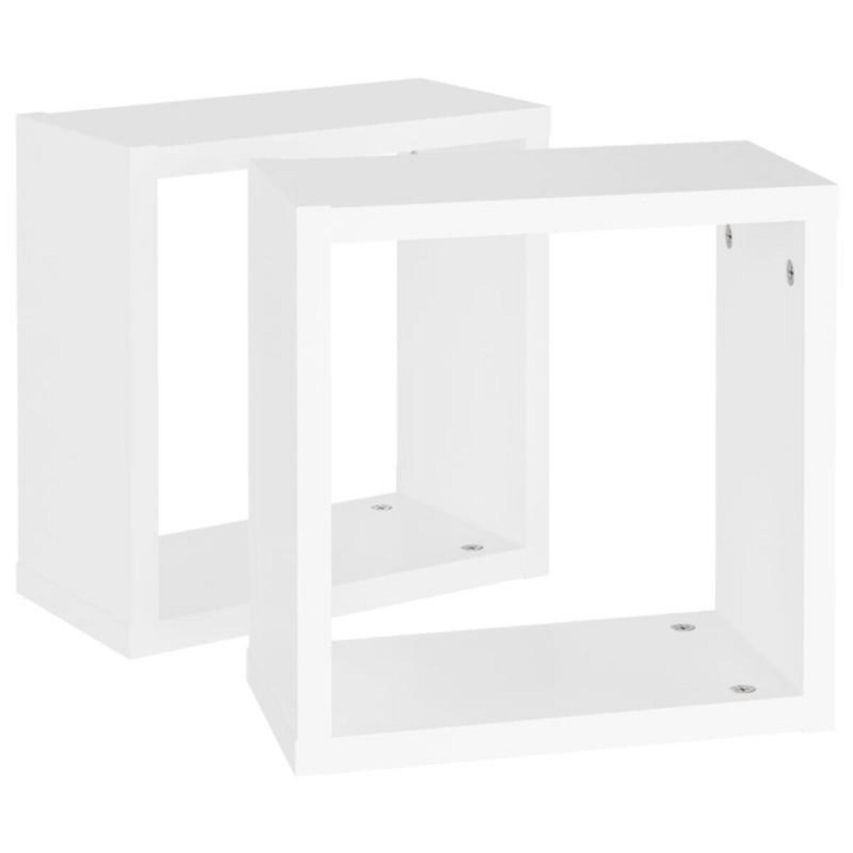 VIDAXL Étagères cube murales 2 pcs Blanc 30x15x30 cm