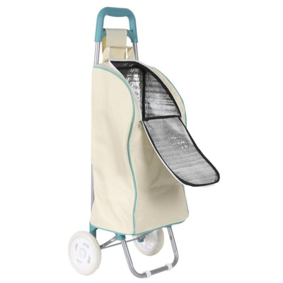 Paris Prix Chariot Shopping 2 Roues  Fraîcheur  91cm Beige