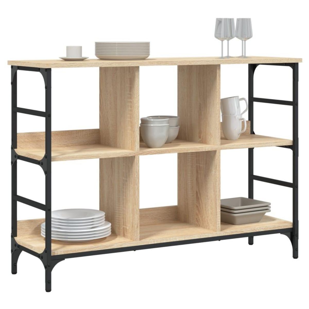 VIDAXL Buffet chene sonoma 102x32x73,5 cm bois d'ingenierie