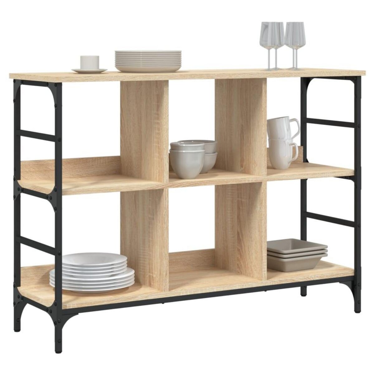 VIDAXL Buffet chene sonoma 102x32x73,5 cm bois d'ingenierie
