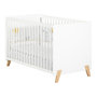 Voir la diapositive 3 : BABY PRICE  Lit bébé sommier réglable 60x120cm JOY coloris naturel  