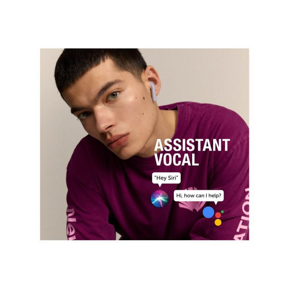 FRESH'N REBEL Ecouteurs Fresh n Rebel True Wireless Twins Core Dual master Mauve