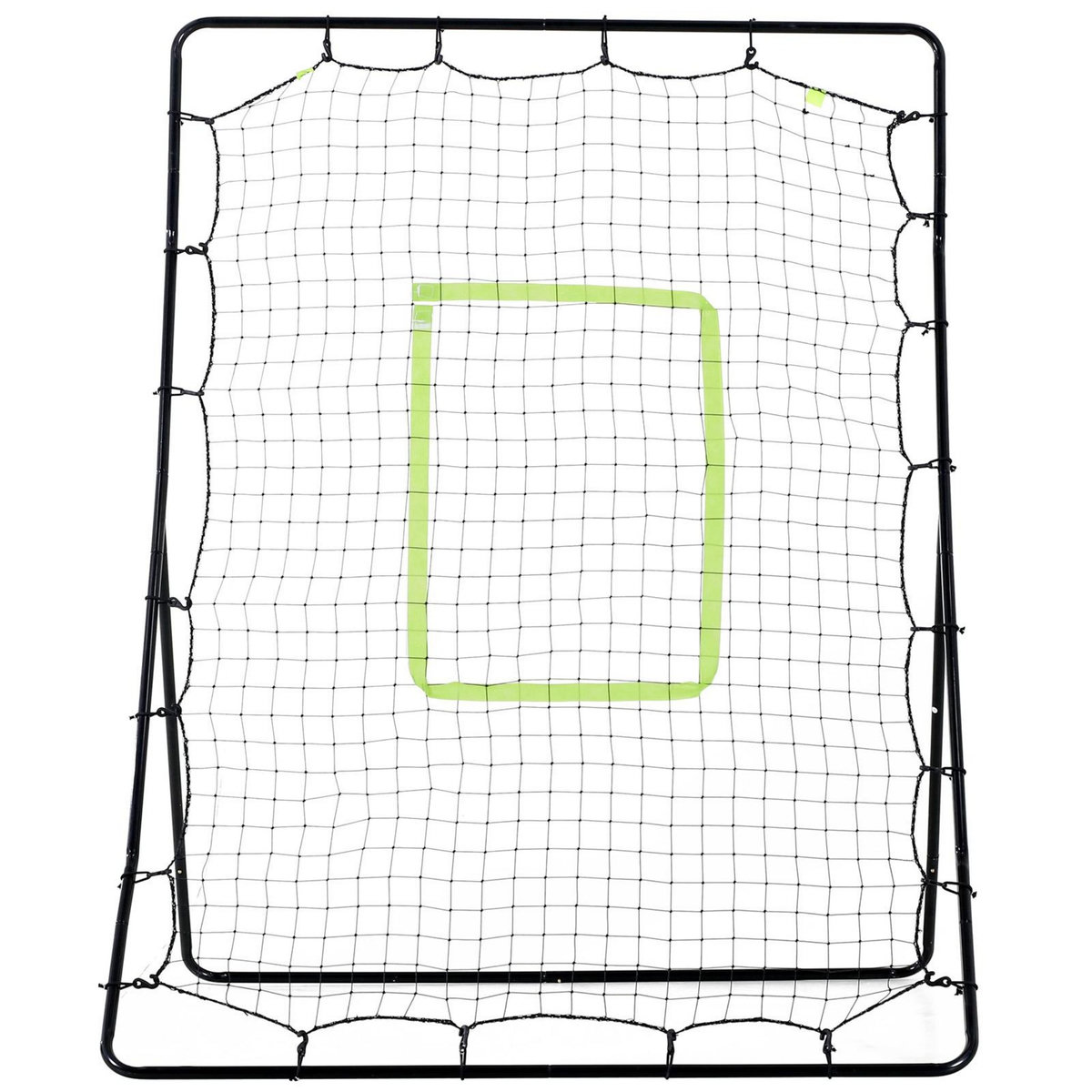 HOMCOM Filet de rebond de football 123L x 90l x 174H cm cible et sardines de fixation fournies noir vert