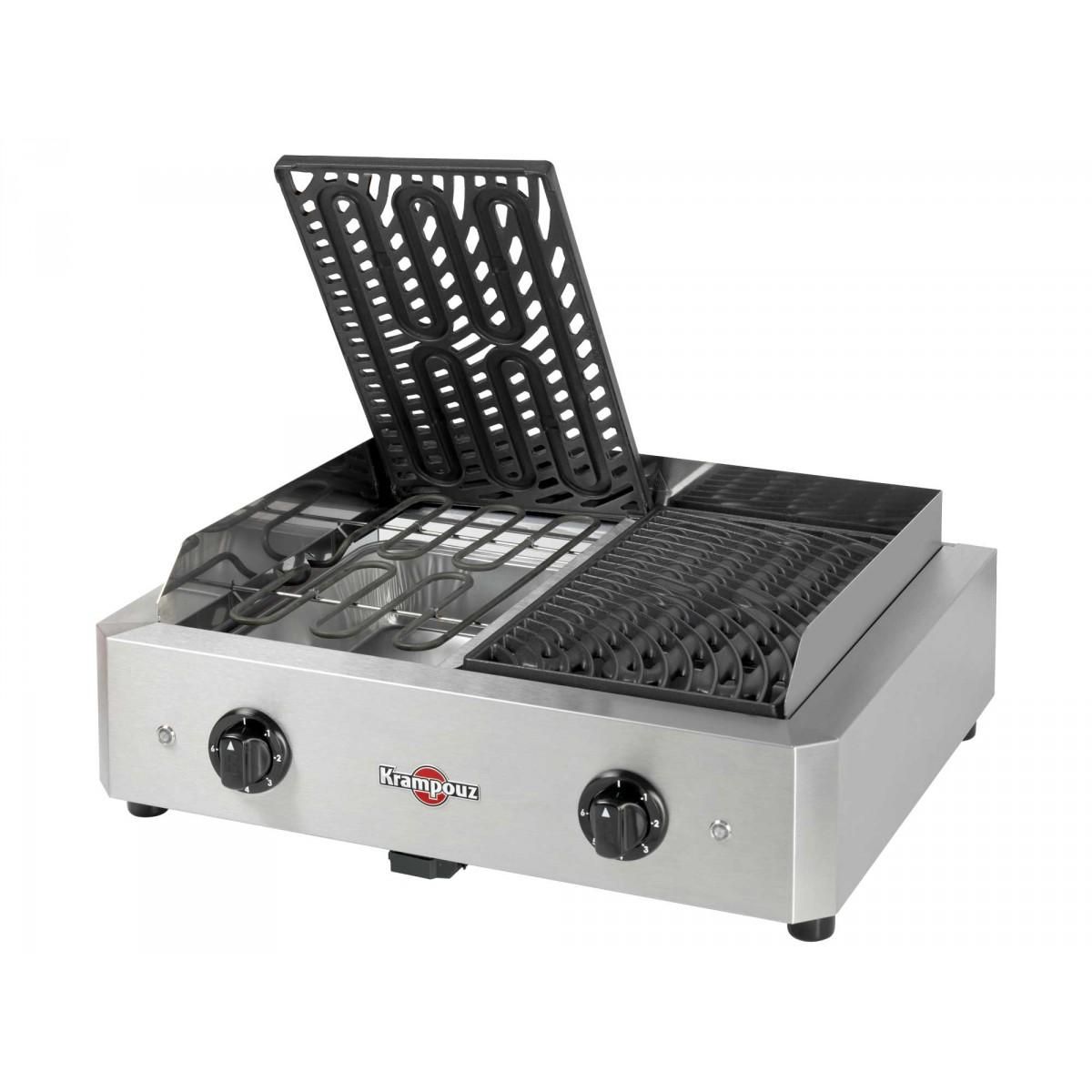 KRAMPOUZ Barbecue électrique posable 2x1700w - gecim2oa00