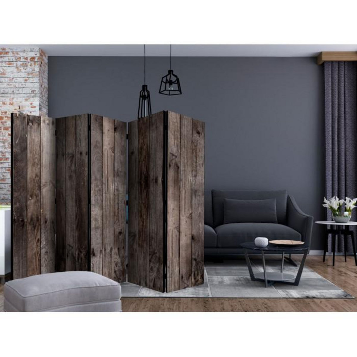 Paris Prix Paravent 5 Volets  Boards with Nails  172x225cm