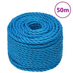 VIDAXL Corde de travail Bleu 10 mm 50 m Polypropylene