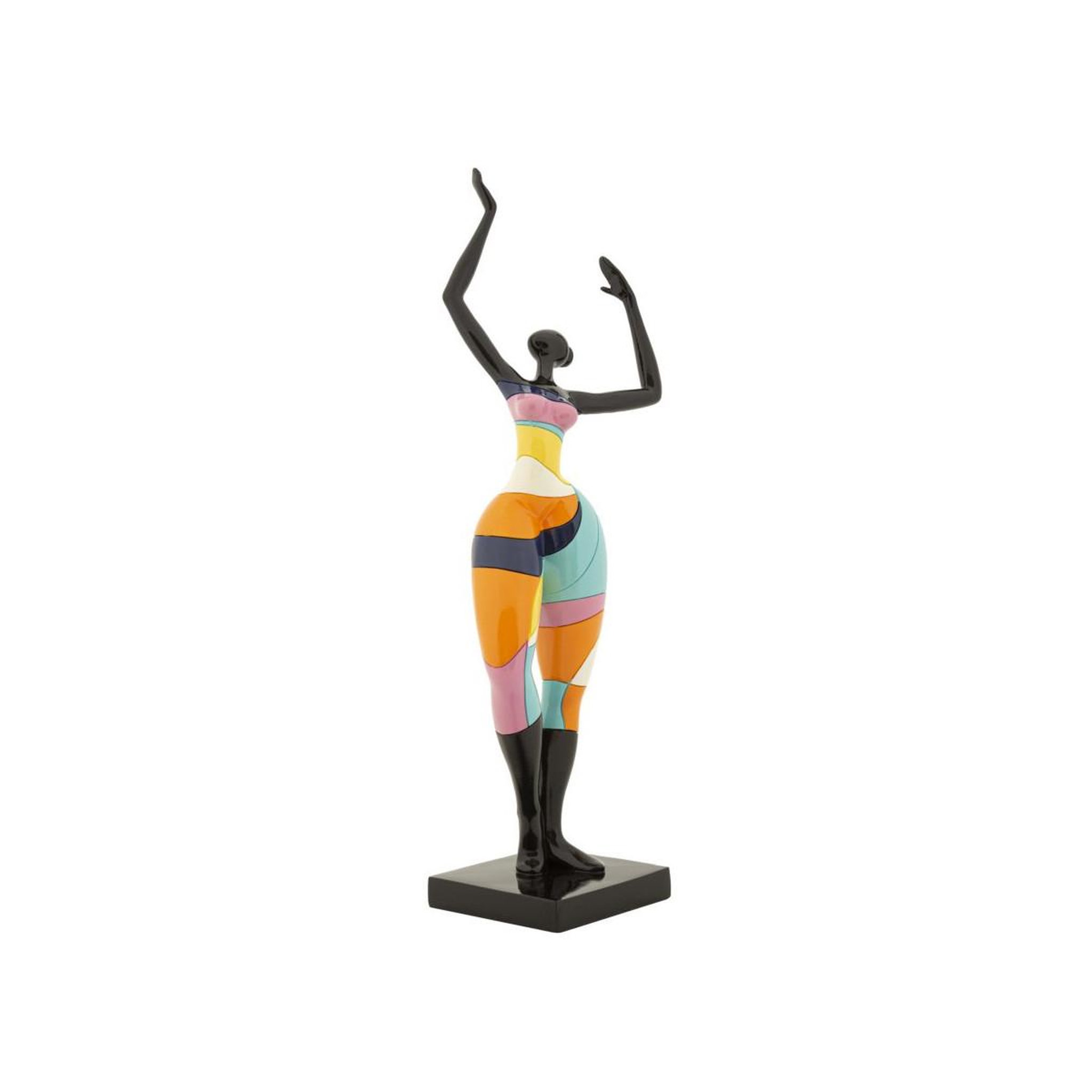 Voir la diapositive 2 : Paris Prix Statuette Femme Danseuse  Rubic  38cm Multicolore