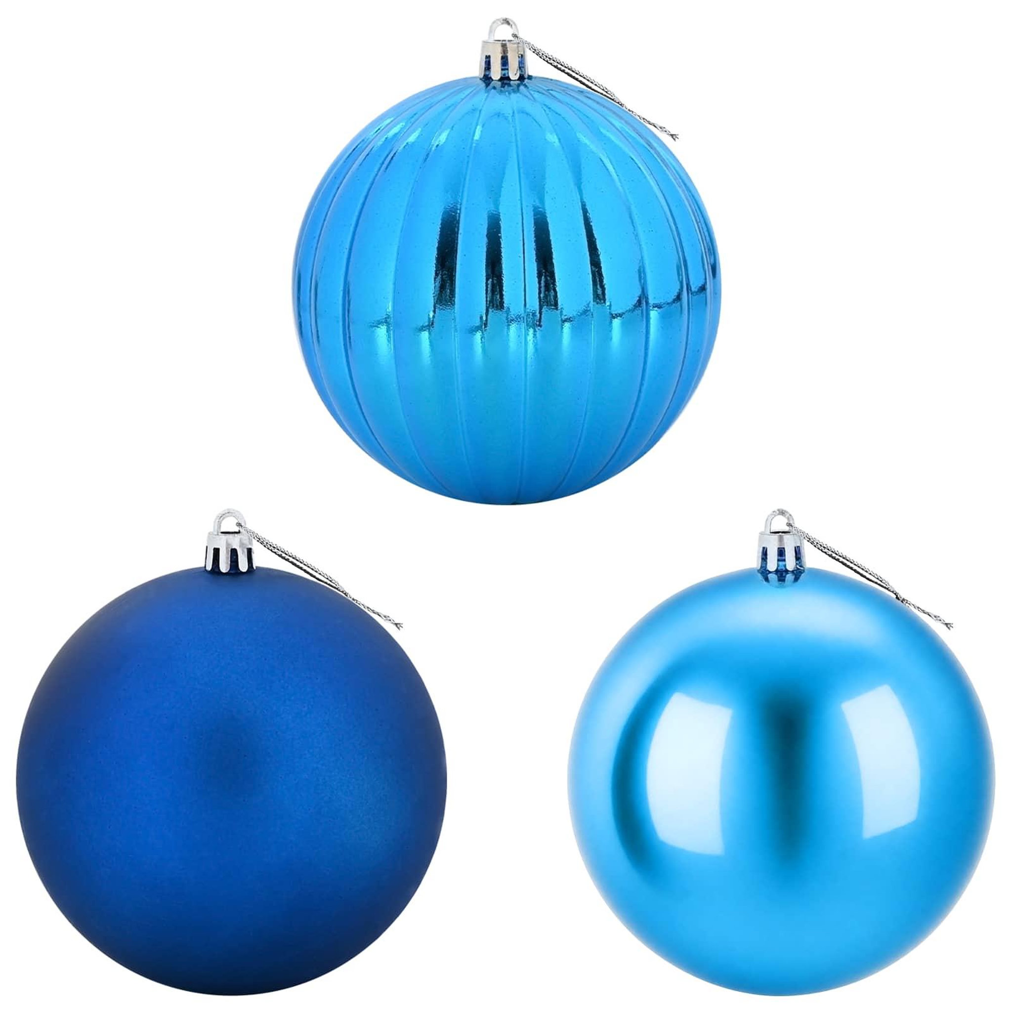 Voir la diapositive 4 : VIDAXL Ensemble de boules de Noël XL 9 pc Bleu Diam. 15 cm Plastique