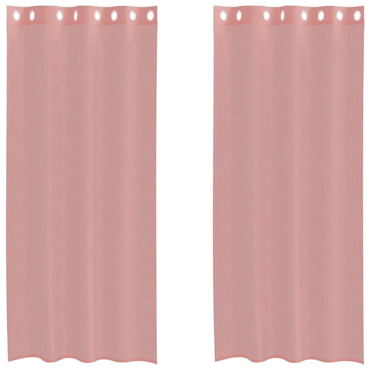 VIDAXL Rideaux en voile avec œillets 2 pcs rose 140x225 cm