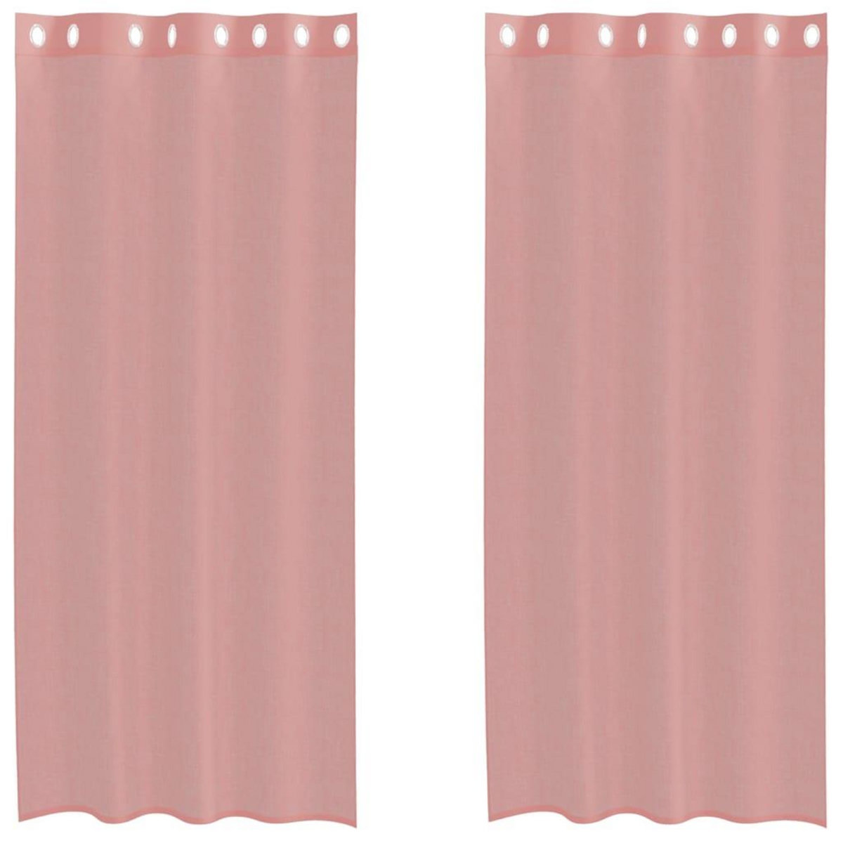 VIDAXL Rideaux en voile avec œillets 2 pcs rose 140x225 cm