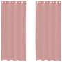 Voir la diapositive 2 : VIDAXL Rideaux en voile avec œillets 2 pcs rose 140x225 cm