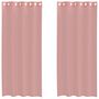 Voir la diapositive 2 : VIDAXL Rideaux en voile avec œillets 2 pcs rose 140x225 cm