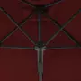 VIDAXL Parasol d'exterieur avec mat en acier Bordeaux 250x250x230 cm