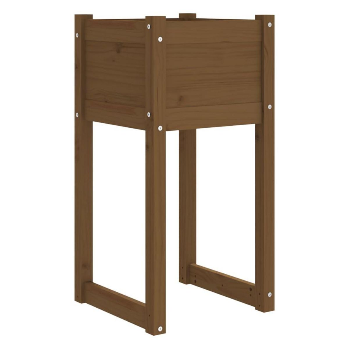 VIDAXL Jardinieres 2 pcs Marron miel 40x40x81 cm Bois massif de pin