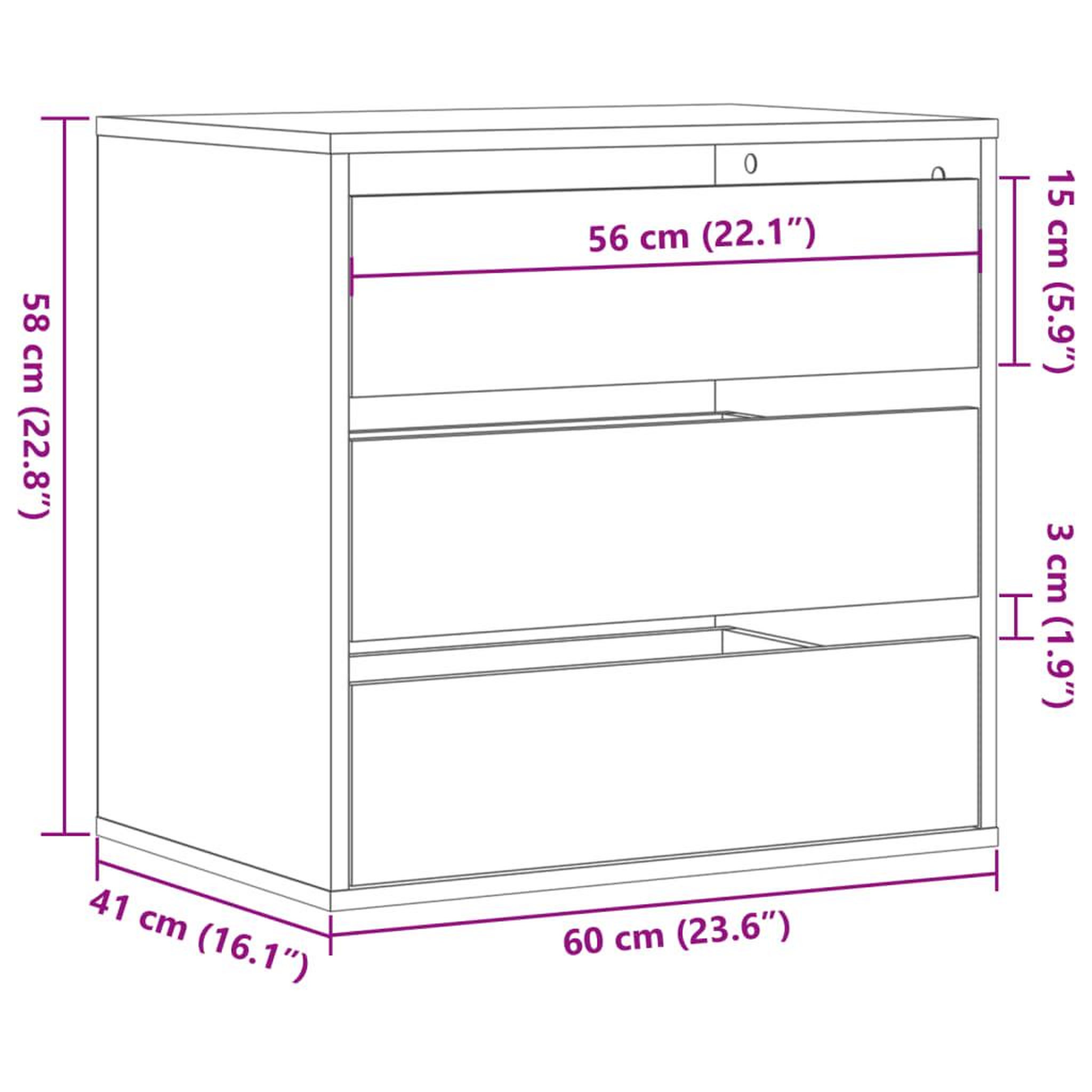 Voir la diapositive 6 : VIDAXL Commode d'angle sonoma gris 60x41x58 cm bois d'ingenierie