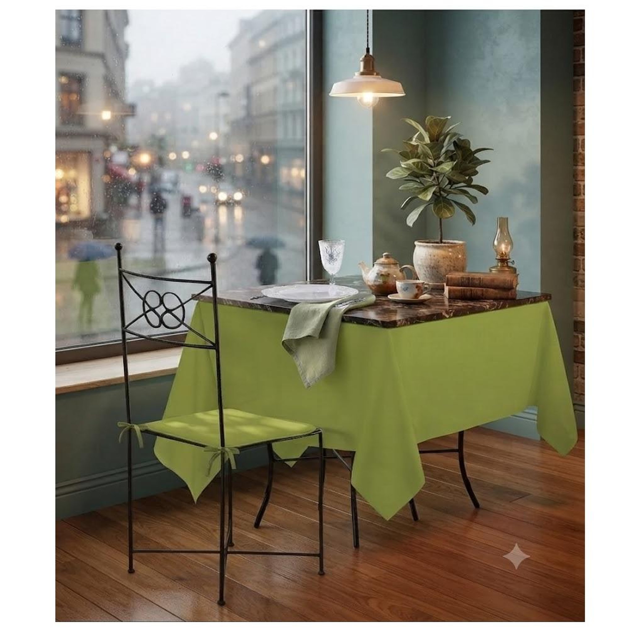 Voir la diapositive 5 : Eden Nappe en polyester finition ourlet nels
