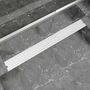 Voir la diapositive 1 : VIDAXL Drain de douche lineaire 1030x140 mm acier inoxydable