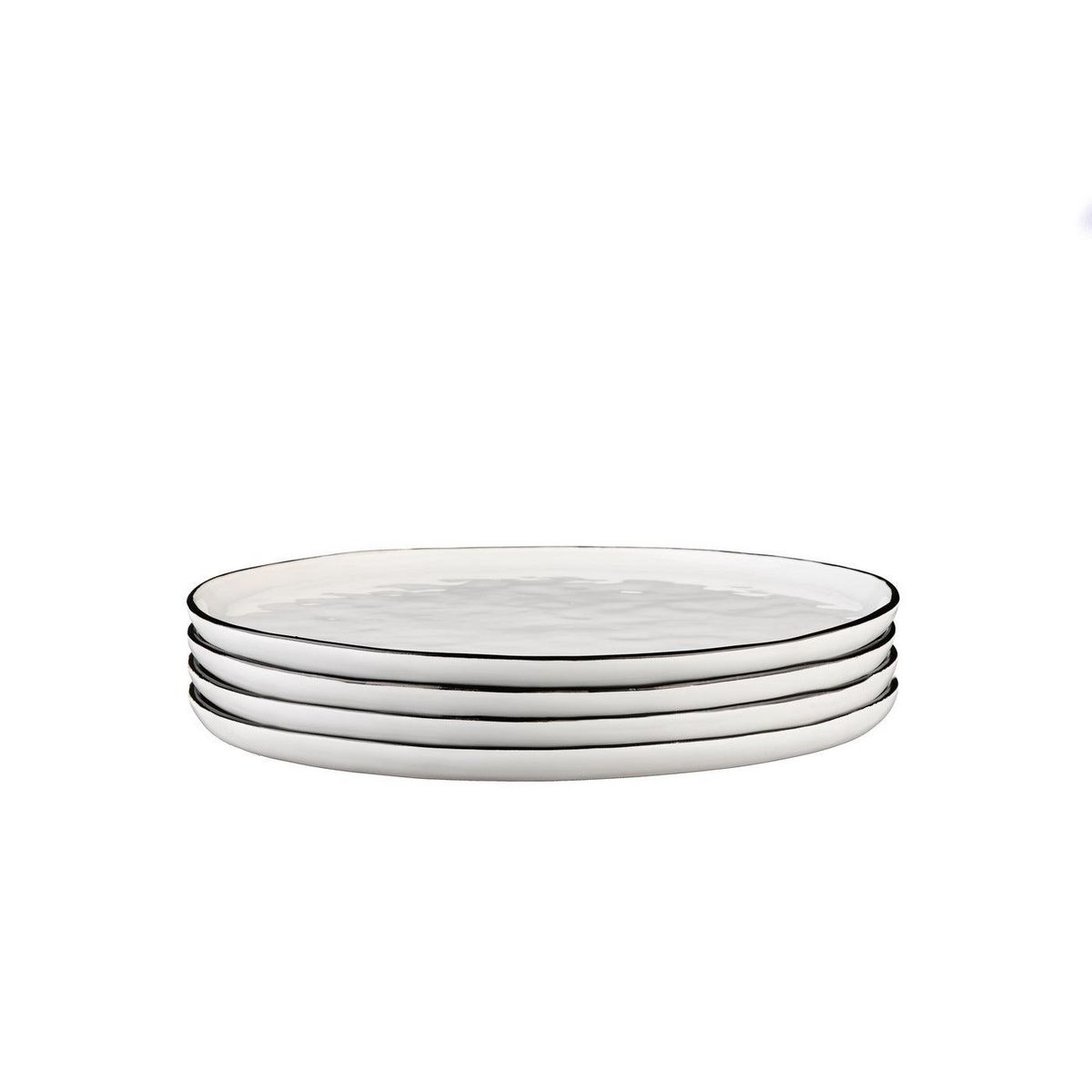 BJORN Assiette PURE Ø27,5cm - 4 pièces - Blanc Neige