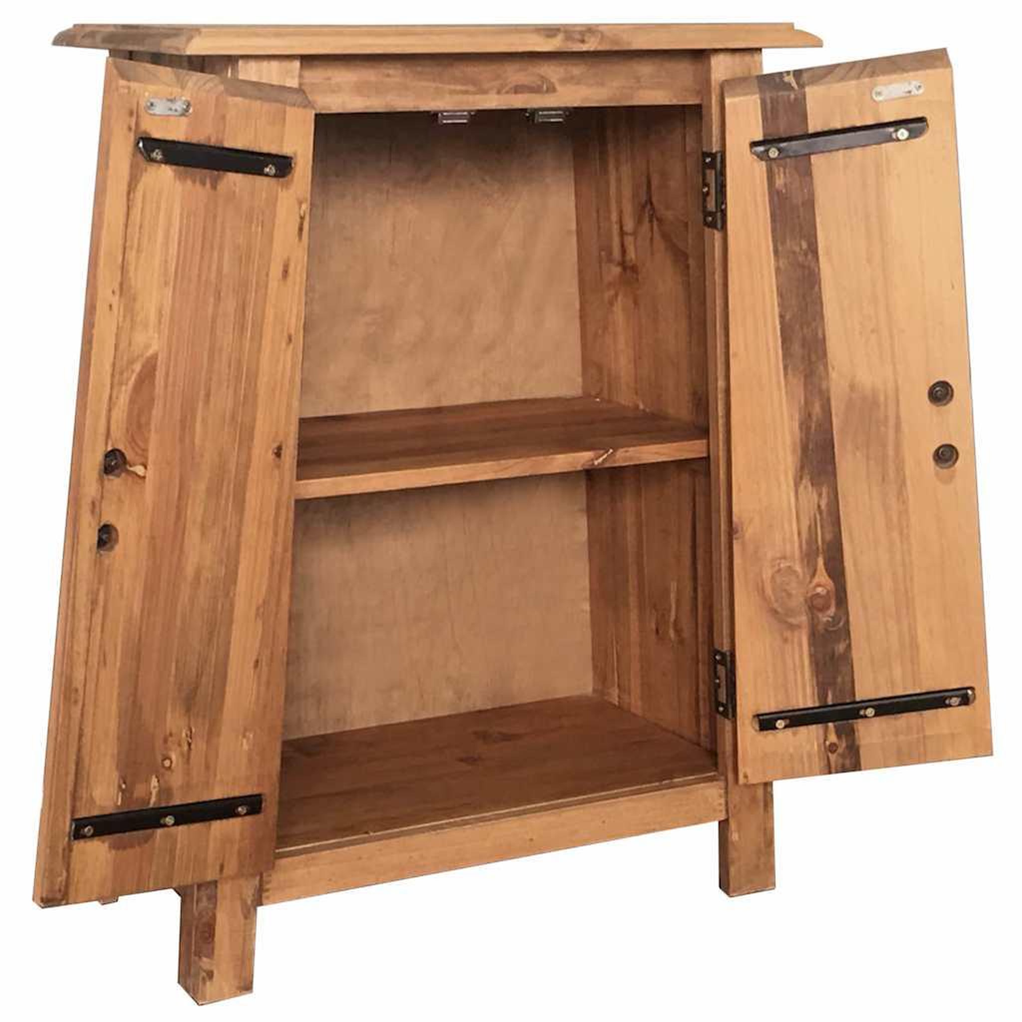 Voir la diapositive 4 : VIDAXL Armoire laterale de salle de bain pin massif 59x32x80 cm