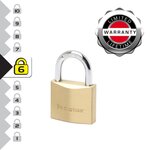 Master lock 2940EURD Cadenas à Clé Extra Fin en Laiton, Doré, 6,2 x 4 x 1,6 cm