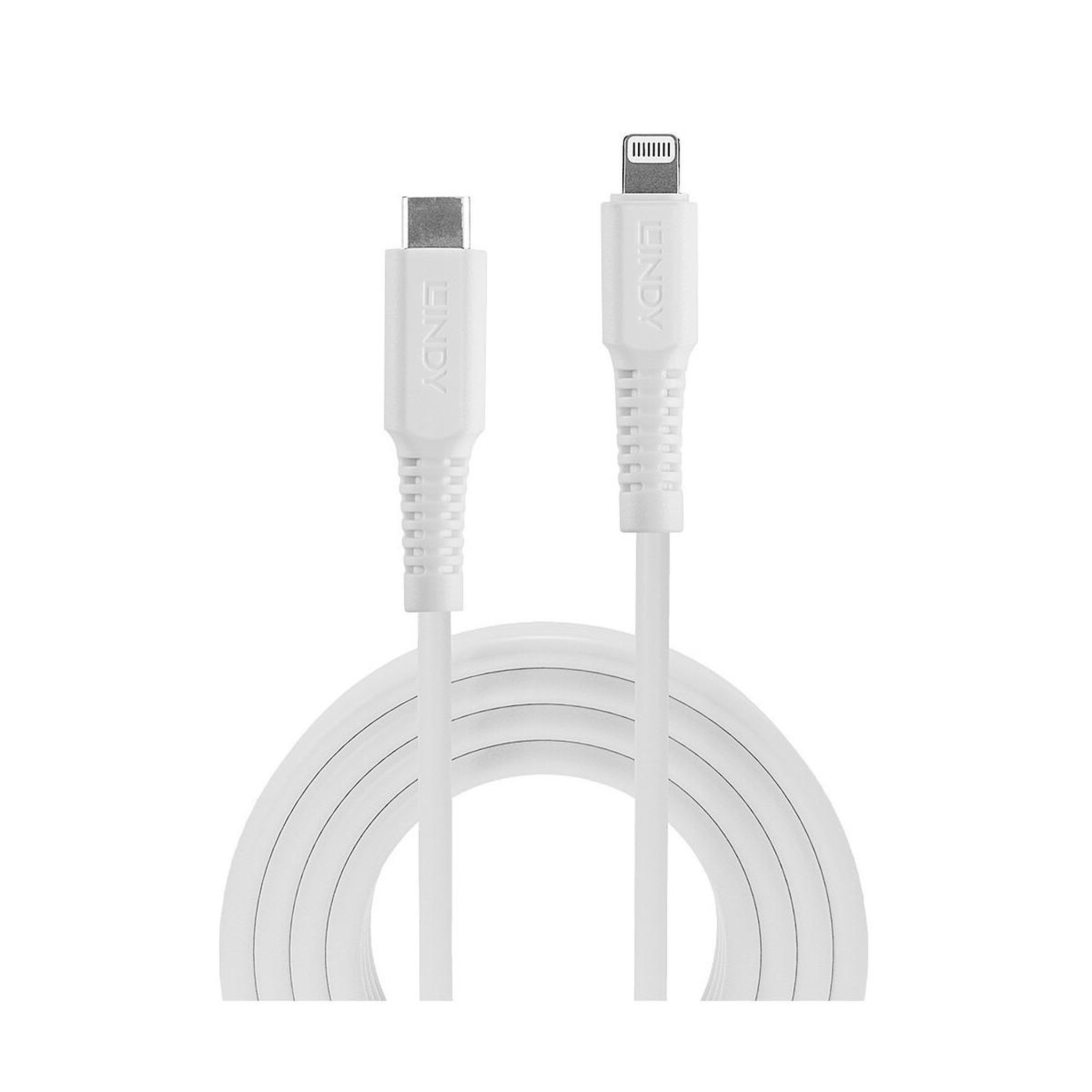 Voir la diapositive 3 : LINDY Lindy câble usb type c vers lightning, blanc, 3m