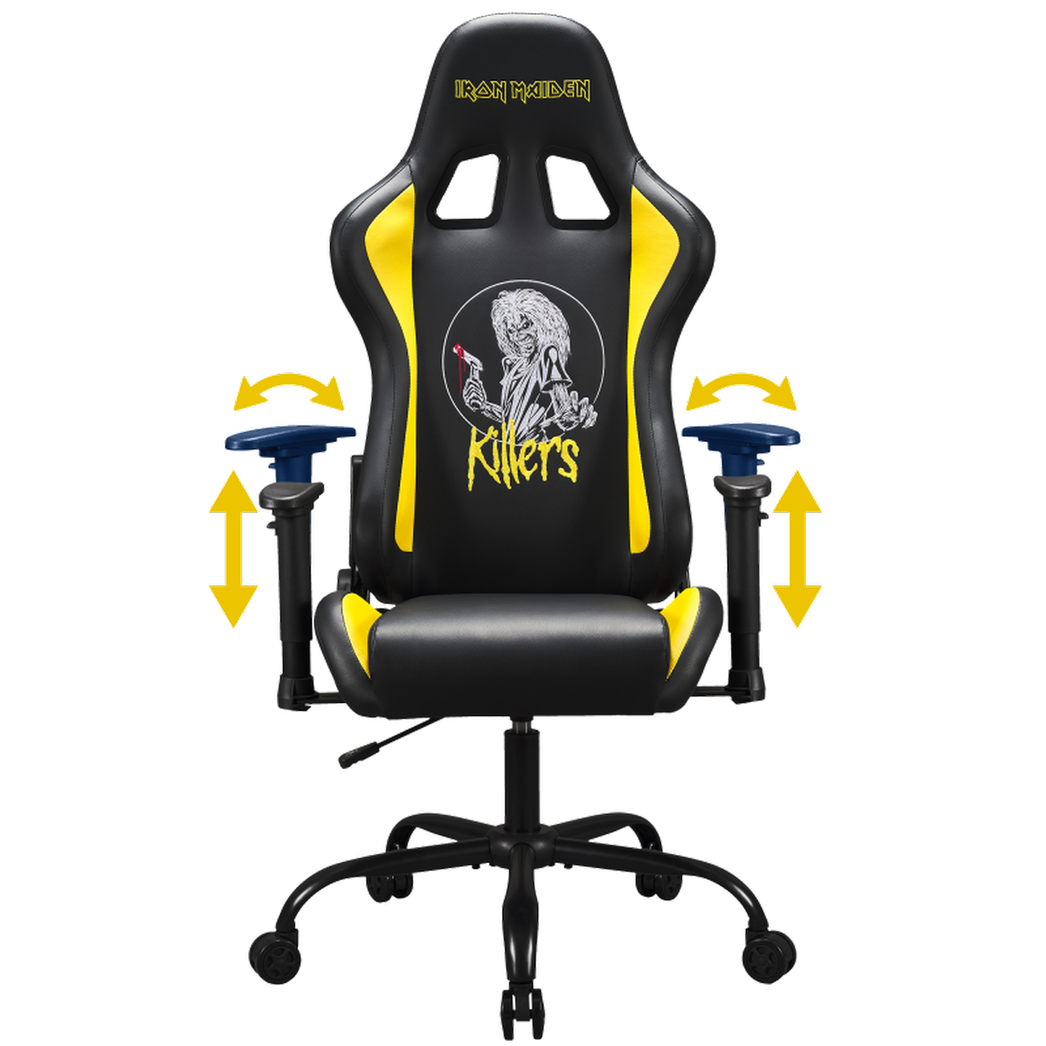 Voir la diapositive 5 : Subsonic Chaise gaming Iron Maiden Killers, fauteuil gamer Noir taille L