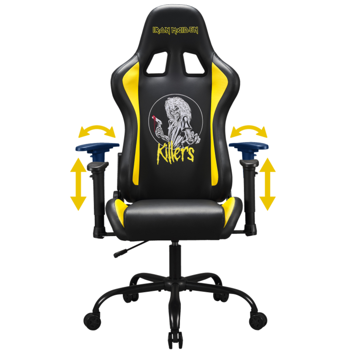 Subsonic Chaise gaming Iron Maiden Killers, fauteuil gamer Noir taille L