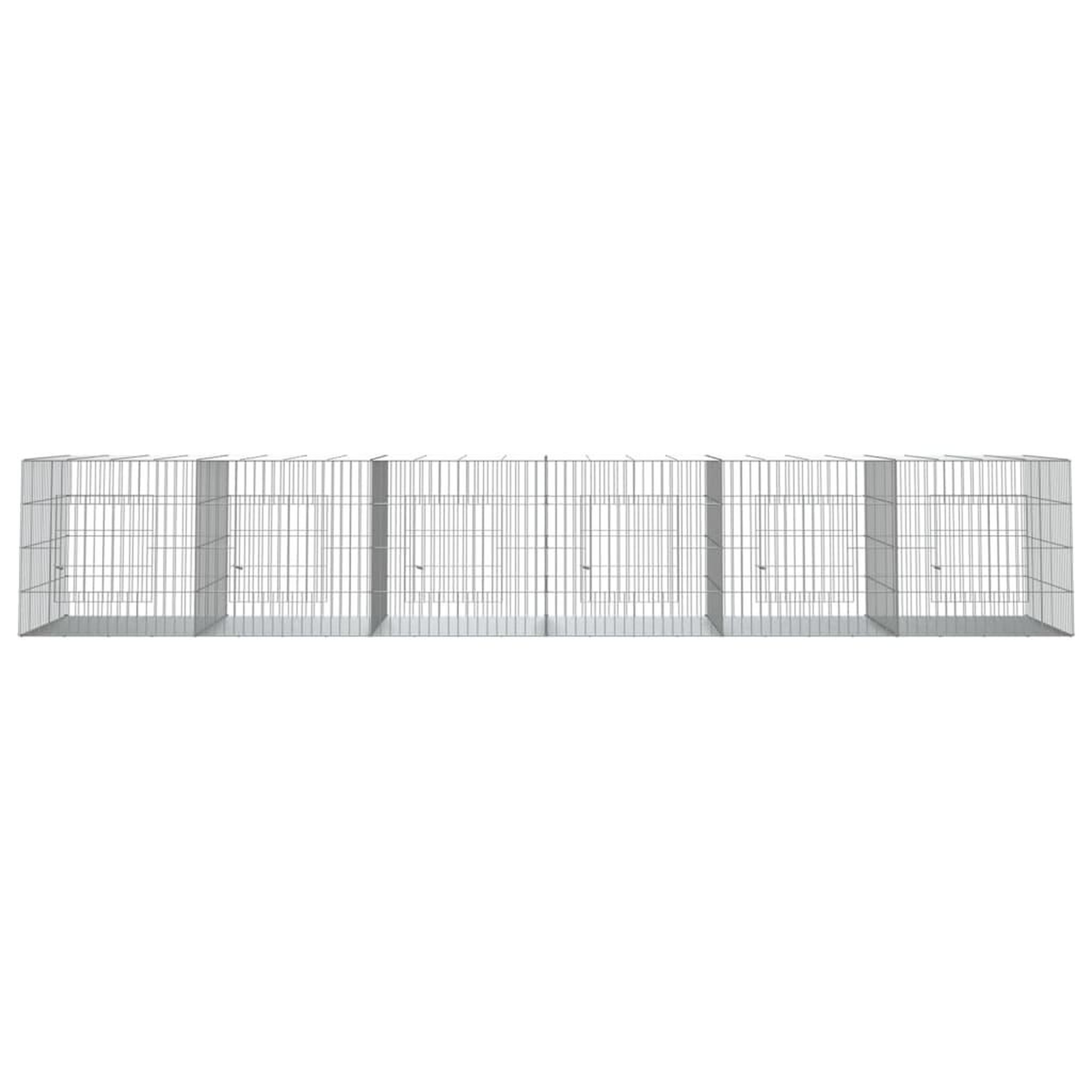 Voir la diapositive 3 : VIDAXL Cage a lapin 6 panneaux 327x79x54 cm Fer galvanise
