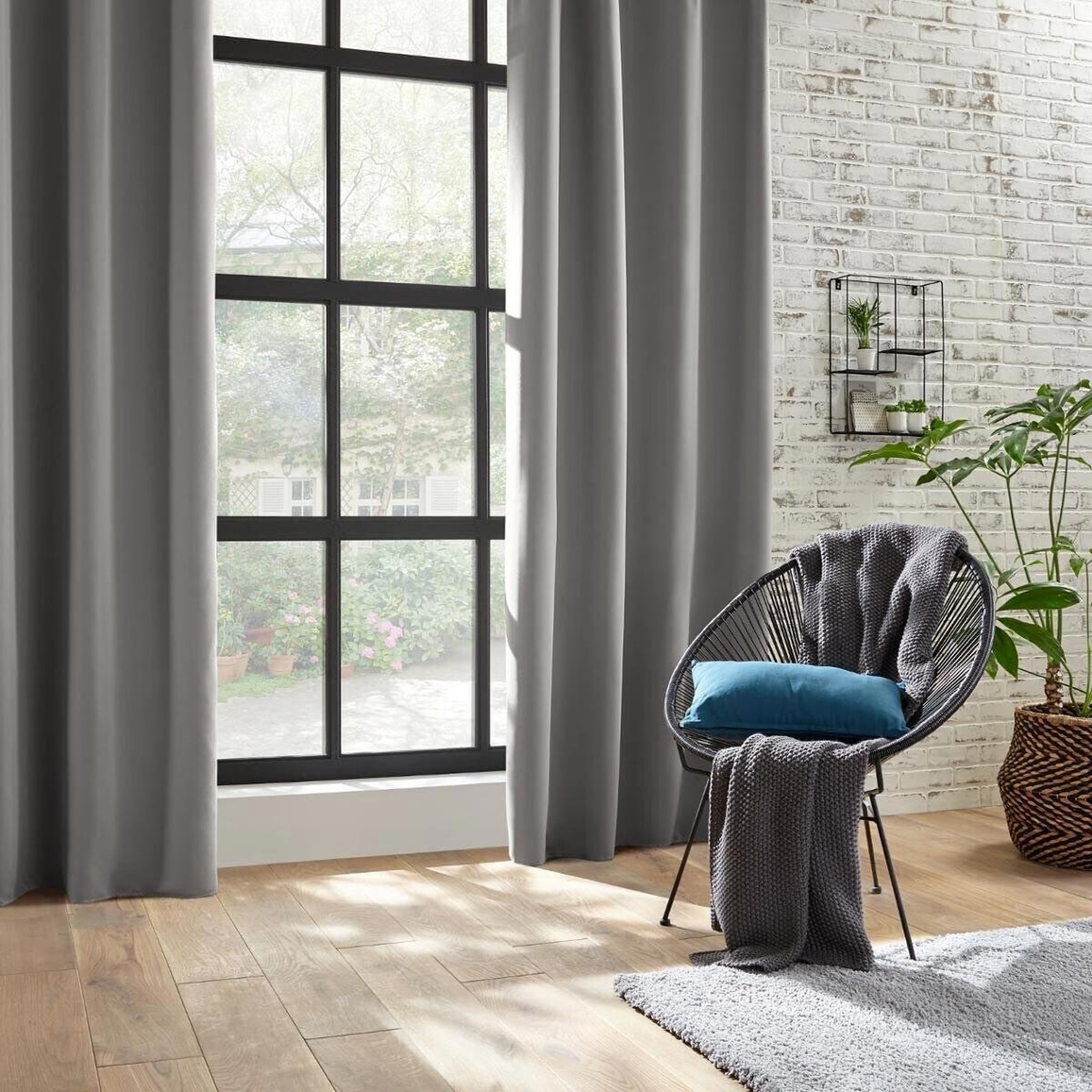 ATMOSPHERA Rideau occultant  topa  140x260cm gris
