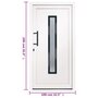 Voir la diapositive 6 : VIDAXL Porte d'entree Blanc 108x208 cm PVC