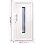 Voir la diapositive 6 : VIDAXL Porte d'entree Blanc 108x208 cm PVC