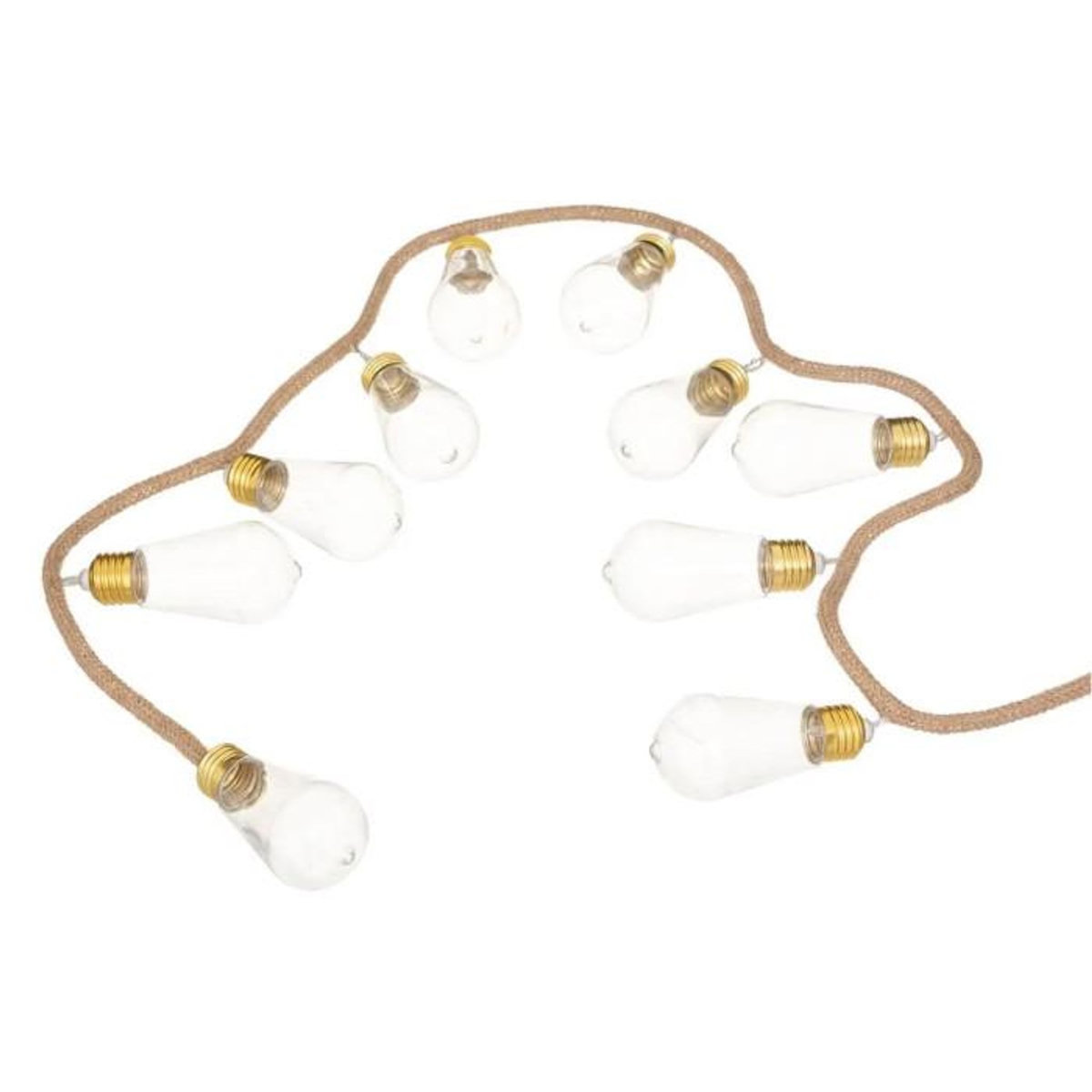 ATMOSPHERA Guirlande Led 10 Ampoules  Loft  165cm Transparent