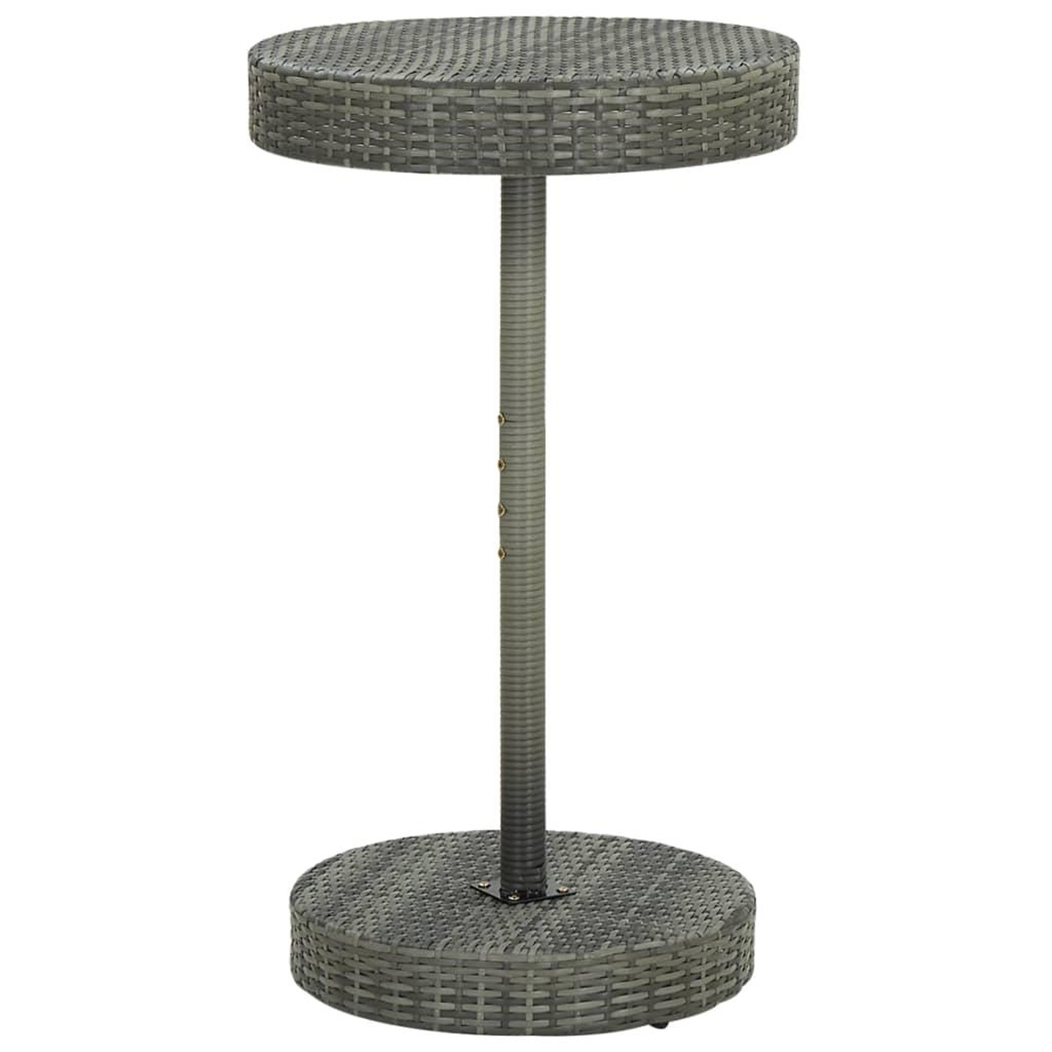 VIDAXL Table de jardin Gris 60,5x106 cm Resine tressee