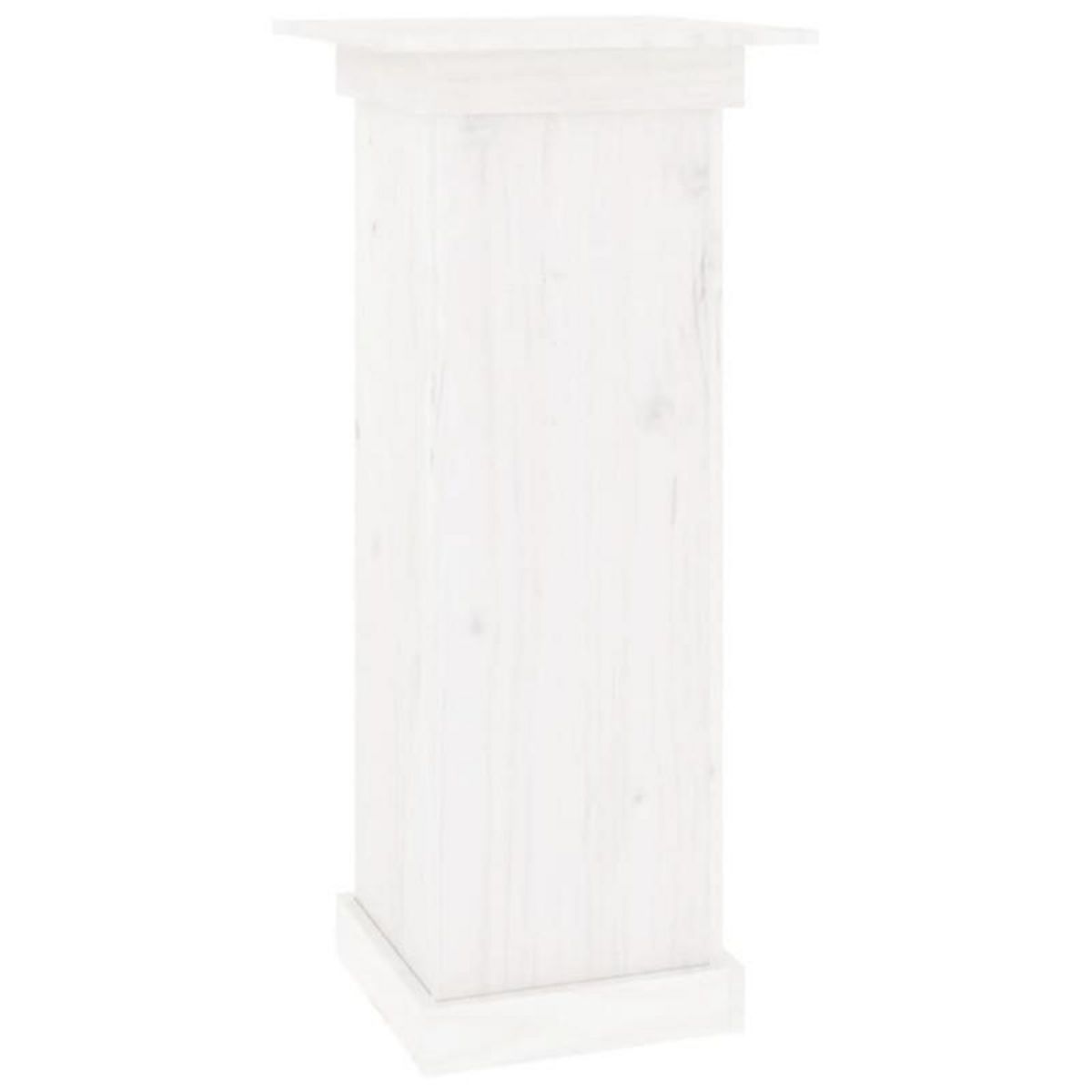 VIDAXL Support à fleurs Blanc 40x40x90 cm Bois de pin solide